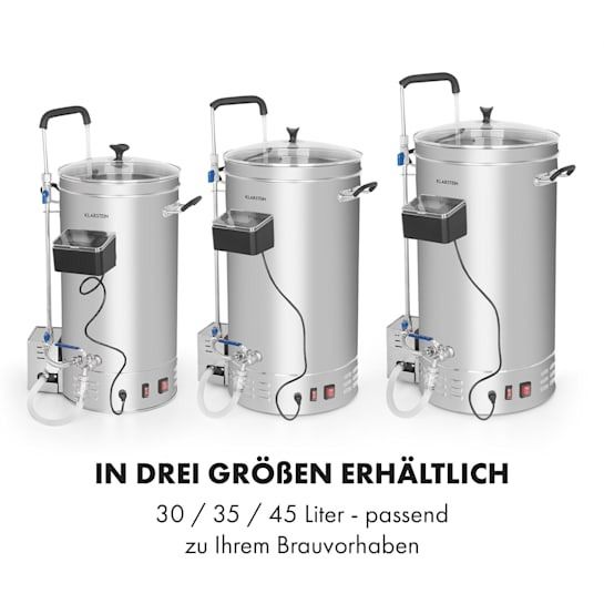 Пивоварня Klarstein Brauheld Pro Mash 45Л 30-100°C, серебристый (10034588) 10034588 фото