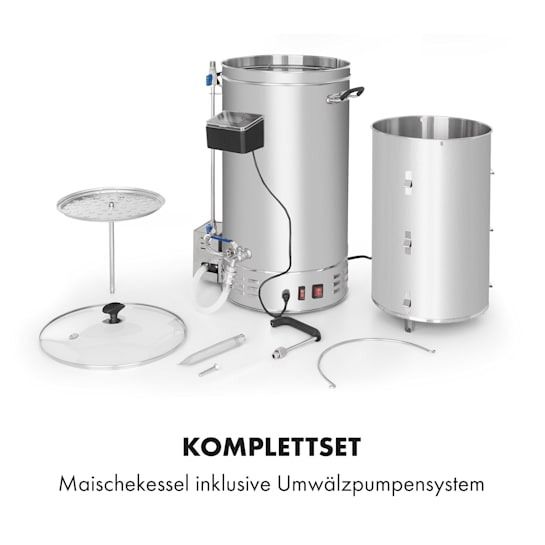 Пивоварня Klarstein Brauheld Pro Mash 45Л 30-100 ° C, сріблястий (10034588) 10034588 фото