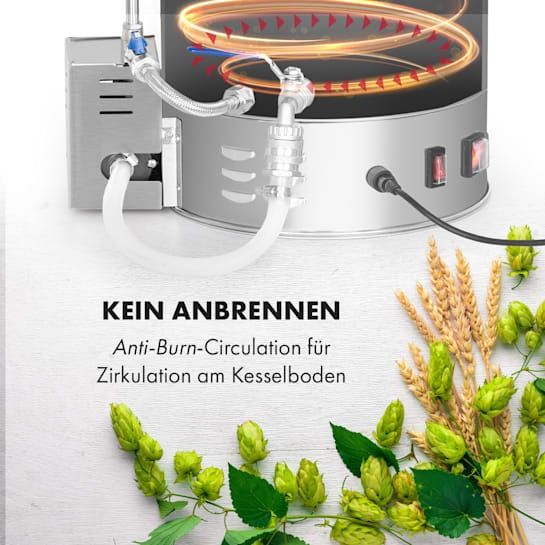 Пивоварня Klarstein Brauheld Pro Mash 45Л 30-100°C, серебристый (10034588) 10034588 фото