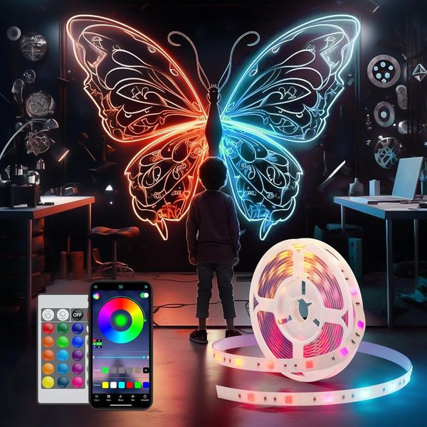 Світлодіодна RGB стрічка з Bluetooth та пультом керування 15 м 1692 фото