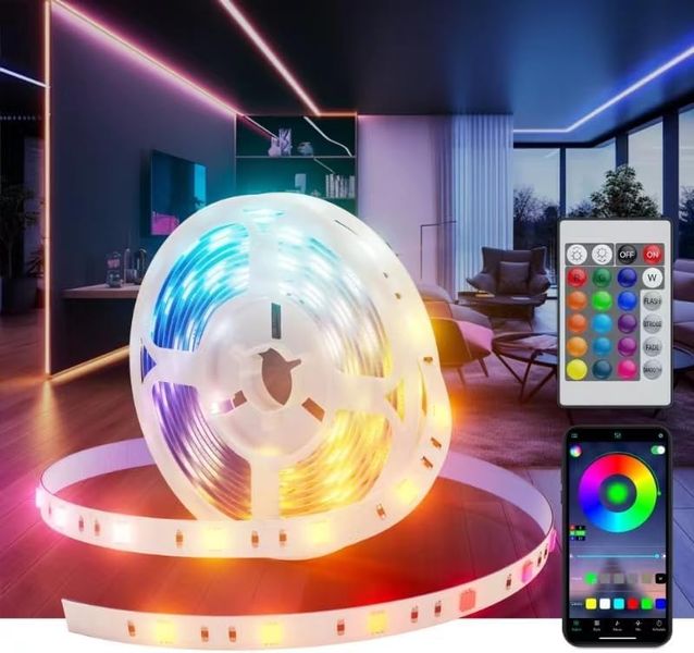 Светодиодная RGB лента с Bluetooth и пультом управления 15 м 1692 фото