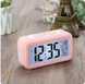Цифровой будильник со светодиодным экраном и ночником, розовый 1373 фото 1
