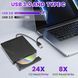 Внешний оптический привод Wowfast XD012 DVD/CD-RW USB 3.0 & Type-C Black T3565 фото 2