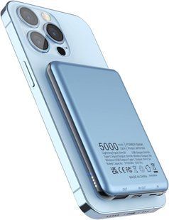 Портативное магнитное беспроводное зарядное устройство Magsafe 5000 мАч T2482 фото