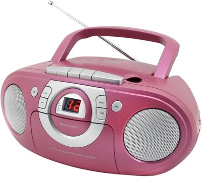 CD бумбокс Soundmaster SCD5100SW з FM-радіо, рожевий m018-4 фото