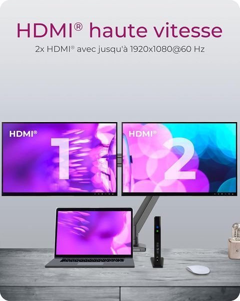 Док-станция ICY BOX USB-C (11-в-1) для двух мониторов 2 HDMI T1820 фото