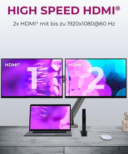 Док-станция ICY BOX USB-C (11-в-1) для двух мониторов 2 HDMI T1820 фото