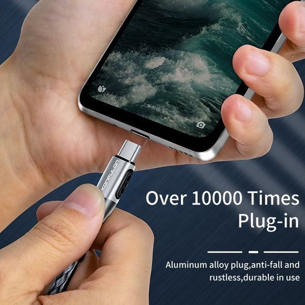Кабель USB - Type-C 3A 60W 2м для смартфонів, планшетів та ноутбуків Gray T3998 фото