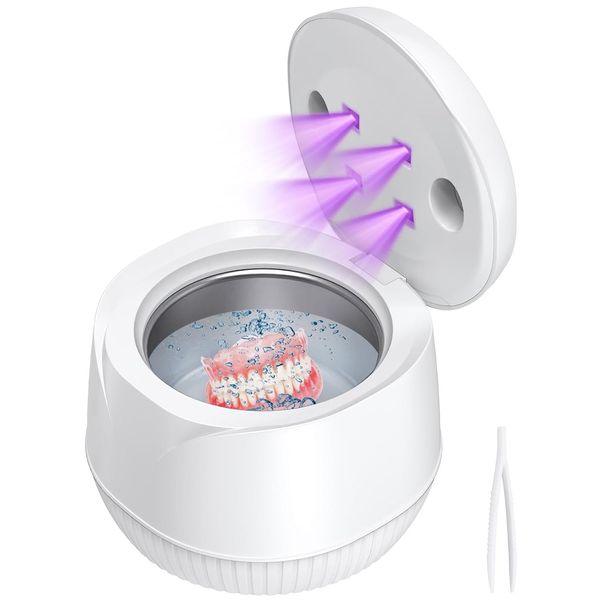 Ультразвуковой УФ-очиститель для зубных протезов, капы, элайнера, ювелирных изделий AUSSNICE 1217 фото