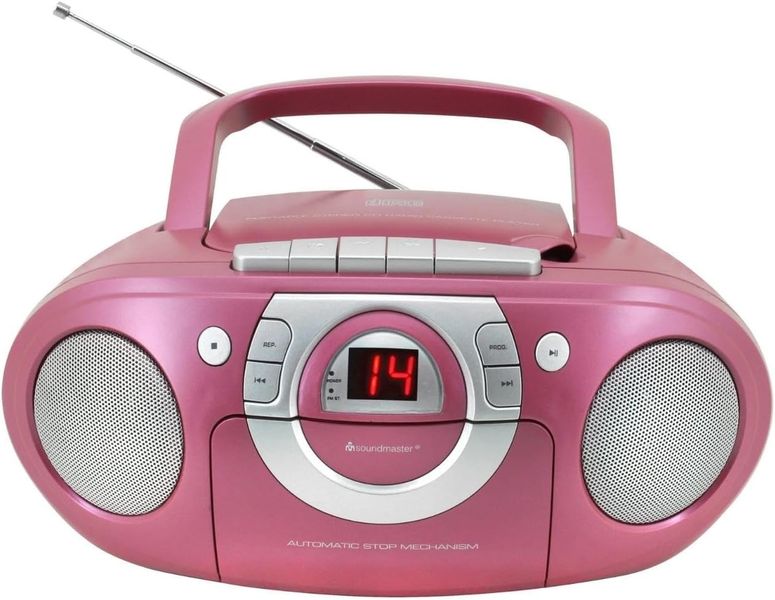 CD бумбокс Soundmaster SCD5100SW з FM-радіо, рожевий m018-4 фото