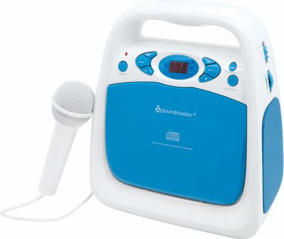 Дитяче радіо, CD/USB-плеєр Soundmaster KCD50BL з функцією караоке, блакитний m62 фото