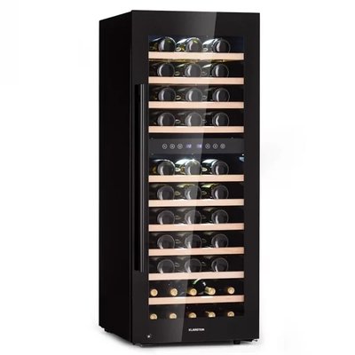 Винный холодильник Klarstein Barossa 73 Duo 192 л, 5-18°C, 73 бутылки, черный (10041308) 10041308 фото