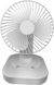 Портативний вентилятор 1200 мАг для подорожей, кемпінгу, офісу, дому, білий 0026 фото 1