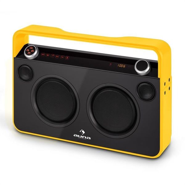 Бумбокс радіо Auna Bebop ghetto blaster USB Bluetooth AUX MIC FM з акумулятором (10028660) 10028660 фото