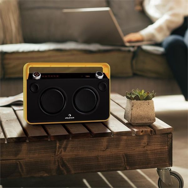 Бумбокс радио Auna Bebop ghetto blaster USB Bluetooth AUX MIC FM с аккумулятором (10028660) 10028660 фото