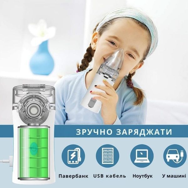 Інгалятор/небулайзер AIMED Mesh Nebulizer з акумулятором T1080 фото