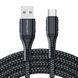 Кабель USB - Type-C 3A 60W 2м для смартфонів, планшетів та ноутбуків Black T3999 фото 1