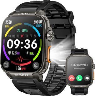 Умные часы 1,91 с фонариком для iOS/Android  TAOLOON T2329 фото