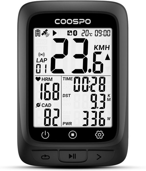 Велосипедний  водонепронекний спідометр, бездротовий GPS COOSPO, 2,4 дюйма 1117 фото