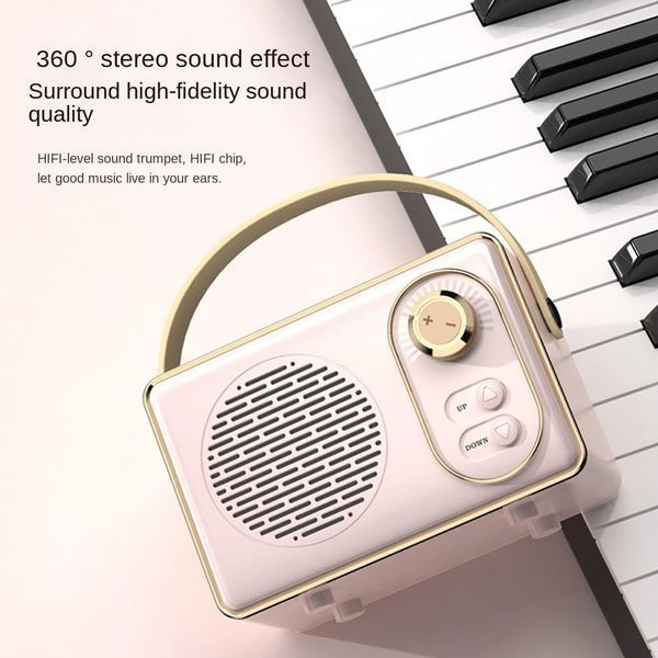 Портативная Bluetooth колонка Retro Music Player T3853 фото