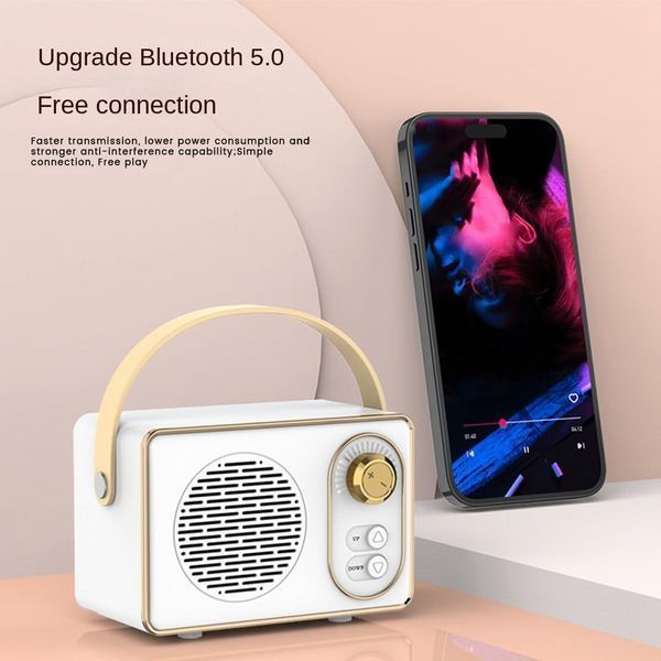 Портативная Bluetooth колонка Retro Music Player T3853 фото