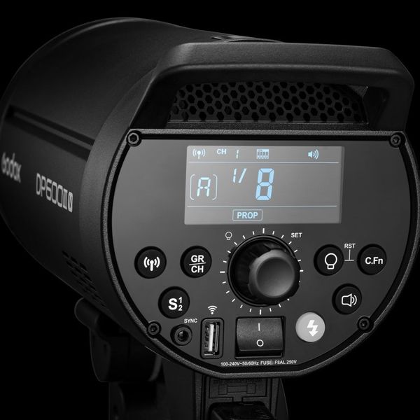 Студійний фотоспалах Godox DP600III-V зі світлодіодною пілотною лампою, чорний 0403 фото