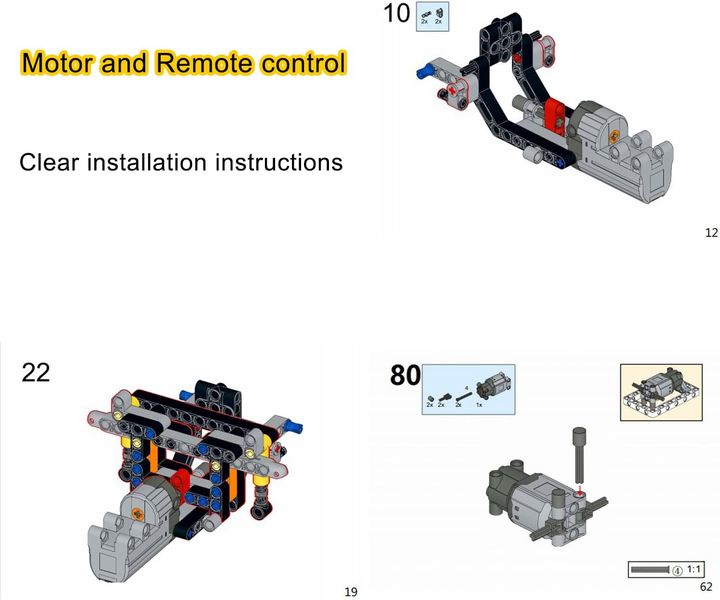 Комплект дистанционного управления и света для Lego Technic Ford F-150 Raptor 1688 фото