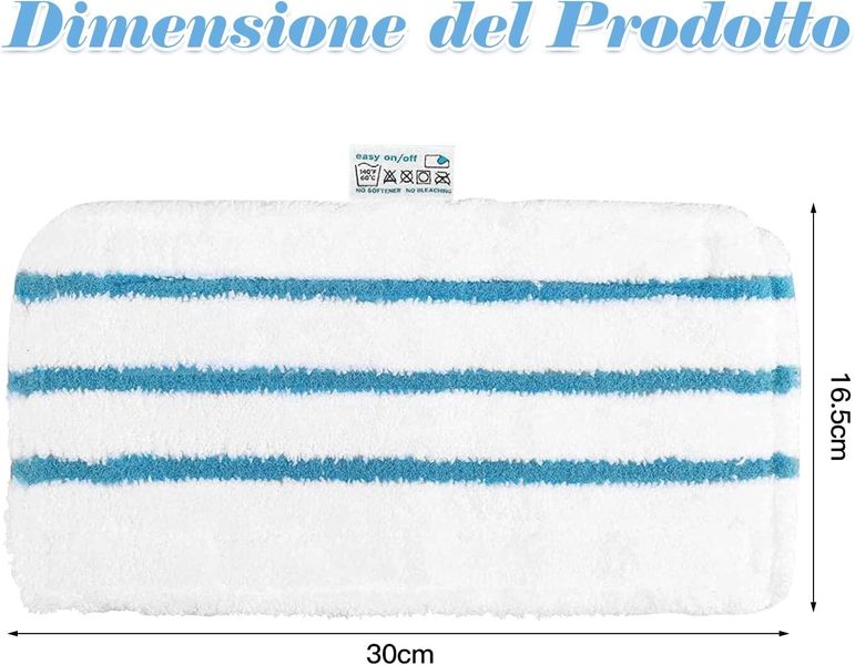 Сменные насадки 4шт 30x16,5 см из микрофибры для паровой швабры Black and Decker FSM 0961 фото