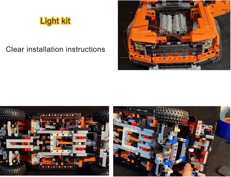 Комплект дистанционного управления и света для Lego Technic Ford F-150 Raptor 1688 фото