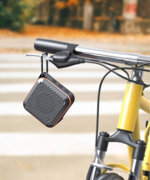 Портативний водонепроникний Bluetooth-динамік LEZII IP67, FM-радіо з HD-звуком, 12 годин відтворення, чорний 0365 фото