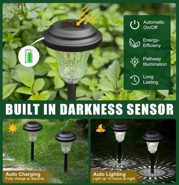 Водонепроникне освітлення доріжок Opard Solar Lights Outdoor Garden 1729 фото