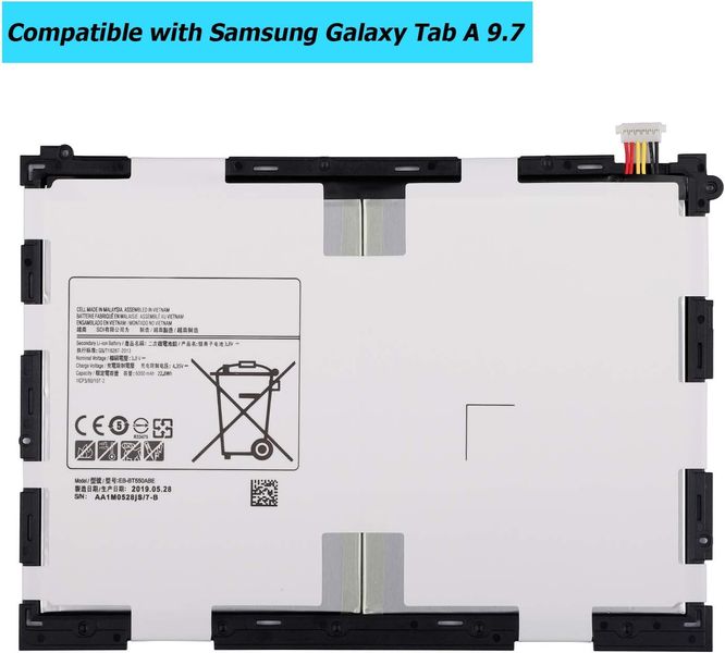 Аккумулятор для планшета Samsung Galaxy Tab A 9,7 дюйма 1893 фото