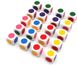 Цветные точечные игральные кости (кубики) 16 мм 20шт для изучения цветов 0879 фото 2