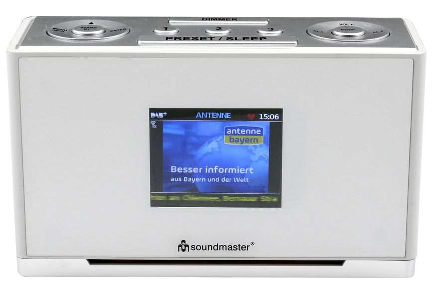 Цифрове радіо DAB+/FM з годинником Soundmaster UR240WE із кнопками попереднього налаштування m039 фото