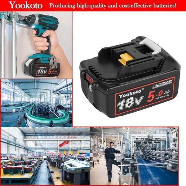 Акумулятор Yookoto 18 В для зарядного пристрою Makita BL1850B: комплект (2шт) T1629 фото
