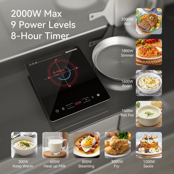 Индукционная варочная поверхность COOKNANO 2000 Вт T2885 фото