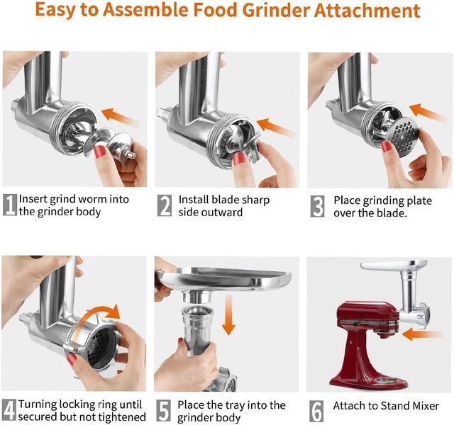 Насадка-мясорубка с насадками для миксеров KitchenAid T0058-1 фото