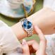 Жіночий кварцовий годинник Olevs водонепроникний, сріблястий з синім циферблатом 0366 фото 2
