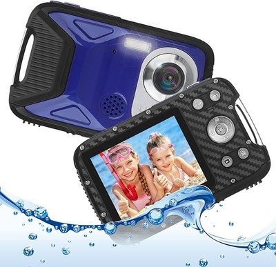 Водонепроницаемая цифровая камера Heegomn для детей, Full HD, 8х зум, 16Мп (синий) 0118 фото