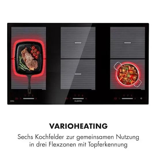 Індукційна плита для кухні Klarstein Virtuosa Flex 90, 3000 Вт, чорна (10032552) 10032552 фото