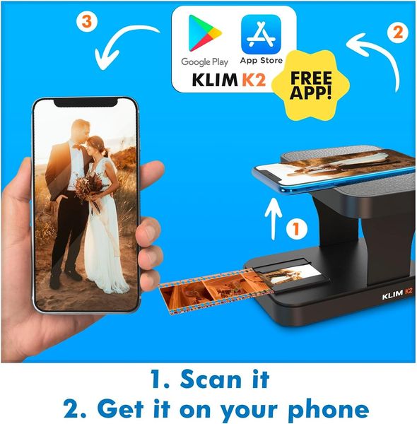 Мобільний сканер плівки (позитивів і негативів), слайдів KLIM K2 35 мм  0367 фото