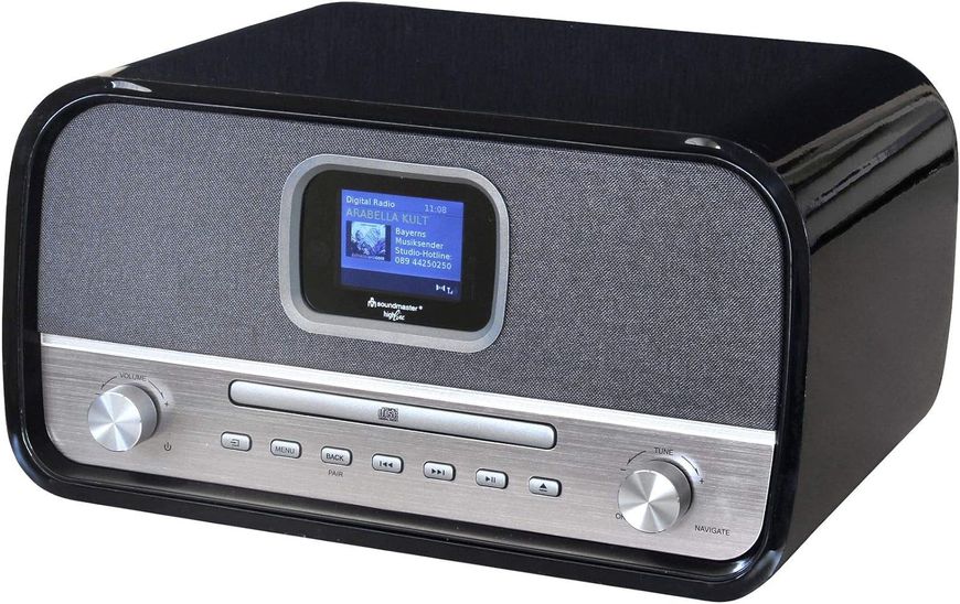 Музичний центр із DAB+/FM, CD/MP3, USB, Bluetooth, кольоровим дисплеєм Soundmaster DAB970SW m034-1 фото