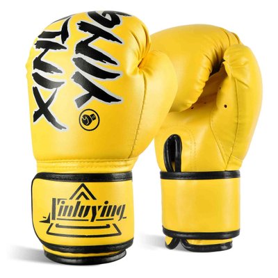 Детские боксерские перчатки Xinluying для MMA, тайского бокса и кикбоксинга, желтые 1025 фото