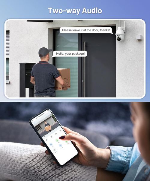 IP-камера видеонаблюдения GALAYOU Y4 2K Outdoor 360&deg; WiFi White T3237 фото