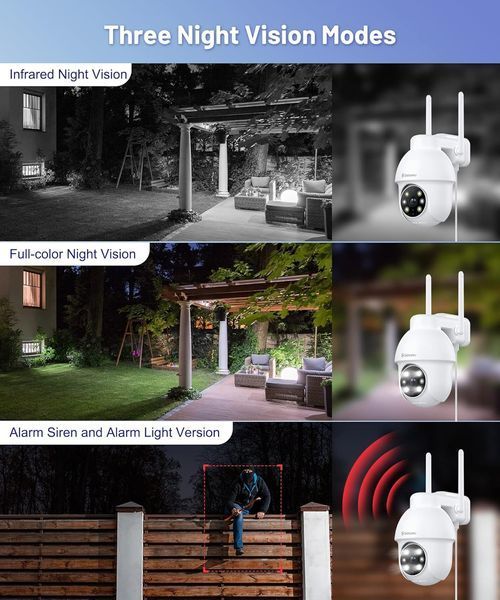 IP-камера видеонаблюдения GALAYOU Y4 2K Outdoor 360&deg; WiFi White T3237 фото