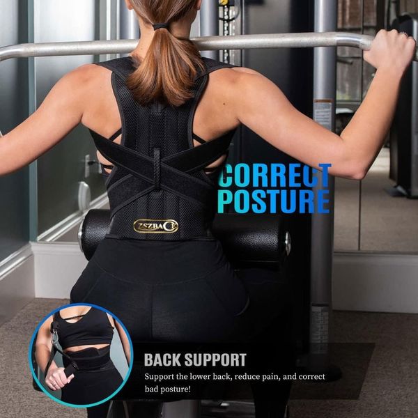 Пояс-корректор для поддержания спины для мужчин и женщин размер L (90-105 см), черный 0920-L фото