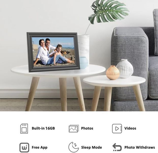 Умная цифровая фоторамка Frameo с Wi-Fi 10,1-дюйма T1032 фото
