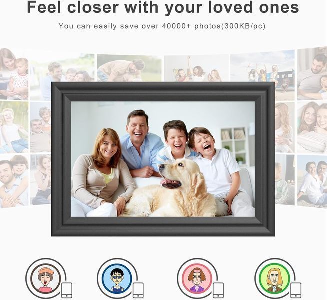 Умная цифровая фоторамка Frameo с Wi-Fi 10,1-дюйма T1032 фото