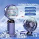 Портативний вентилятор із цифровим дисплеєм 3000 мАг, 5-швидкостей (білий) 0032 фото 2