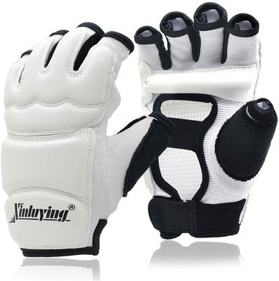 Тренувальні рукавички без пальців для теквондо UFC Xinluying XL, білі 1026 фото